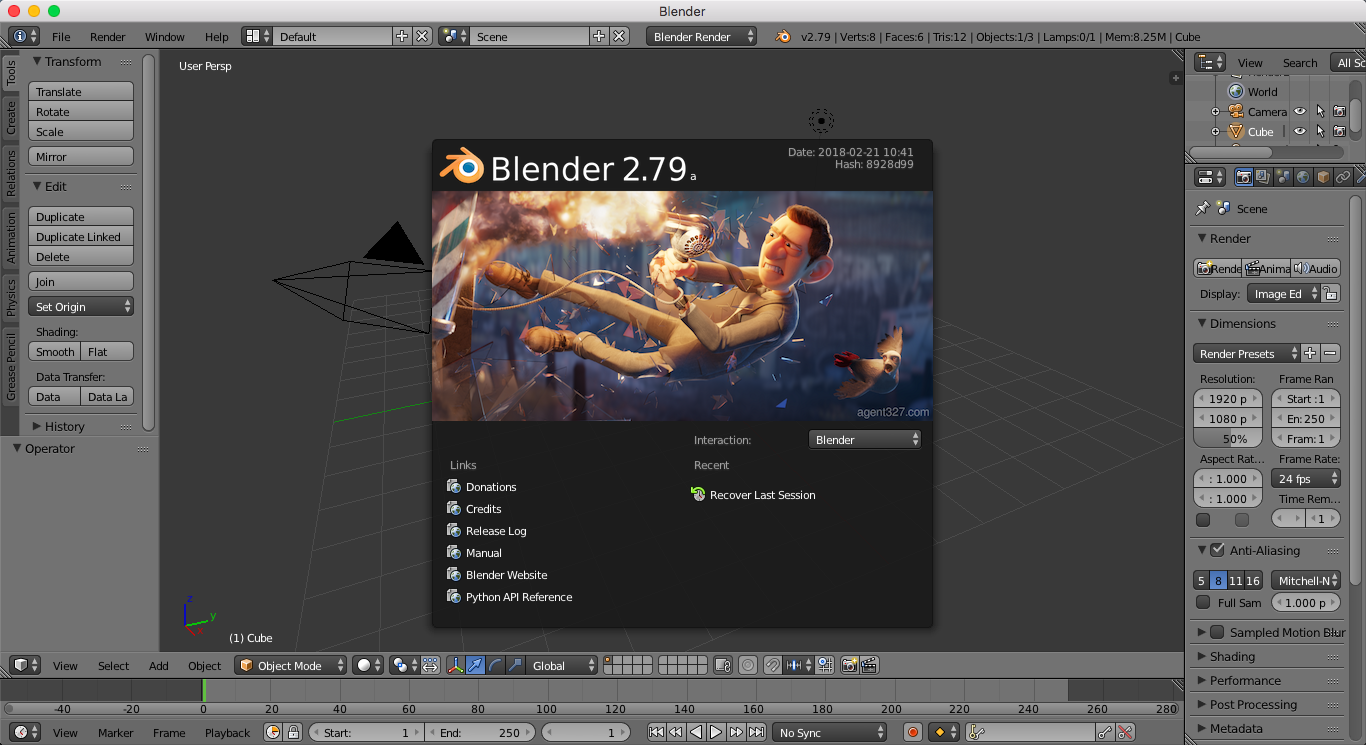 Blender Splash Screen